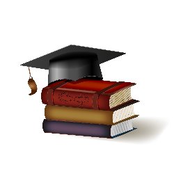 graduation cap & books